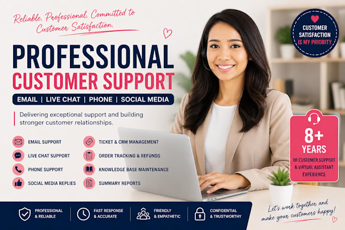 provide customer support via email chat, and phone