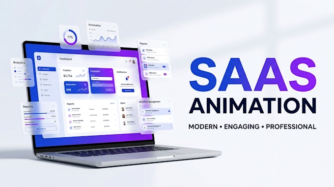 be your saas motion designer and create saas animation video
