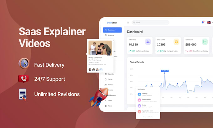 be your saas motion designer and create saas animation video