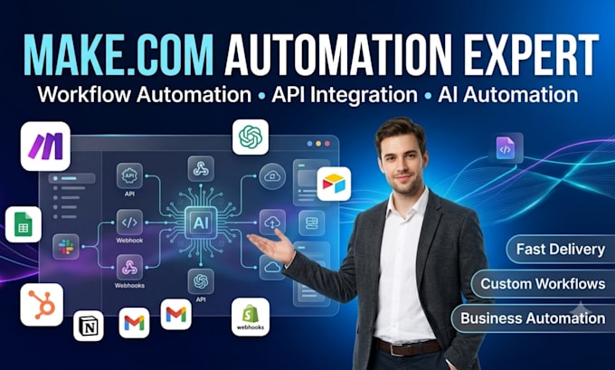 setup make com automation and fix make scenario,  make com