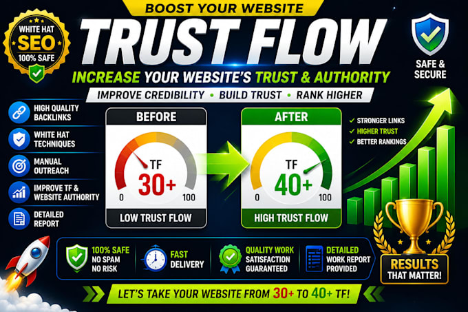 increase trust flow and citation flow of your website