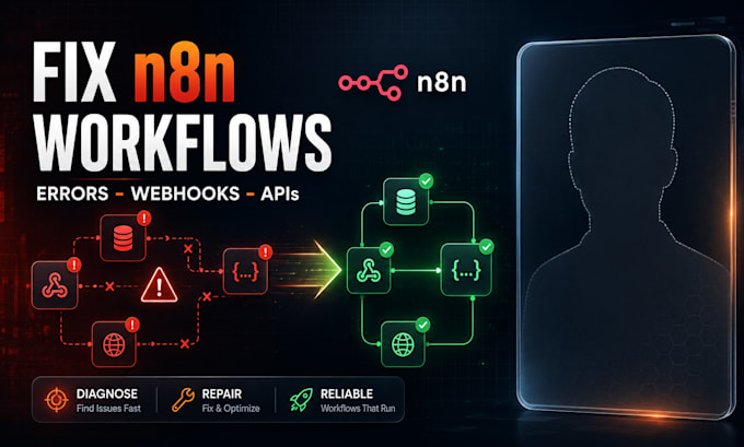 fix n8n workflow errors, webhooks and API issues