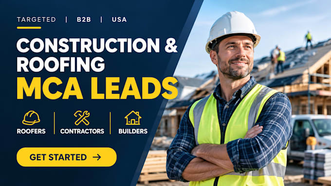 generate verified construction and roofing business funding leads