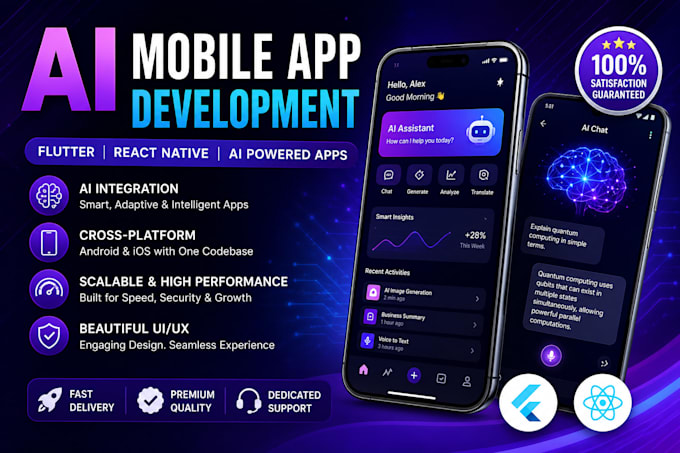 do ai mobile app development, ai app developer flutter react native app creation
