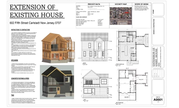 do architectural and construction plan, house plan, floor plan adu, patio design