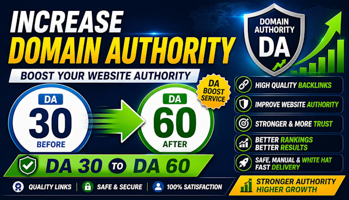 increase domain authority da 30 da 40 da 50