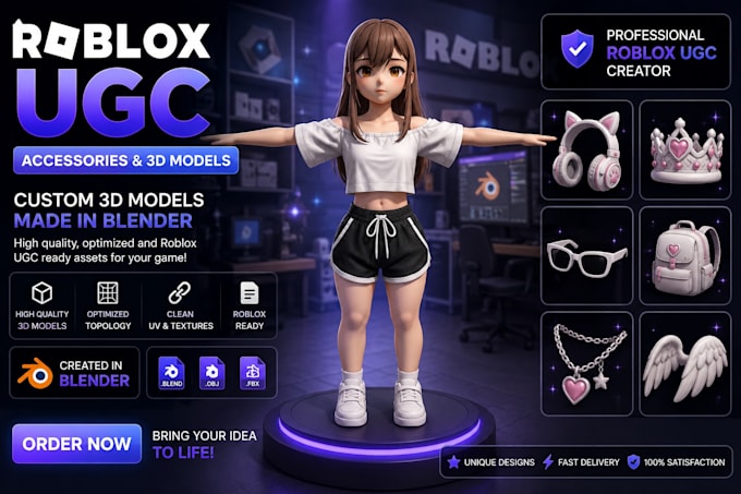 create ugc, asset, 3d model, roblox, modelling