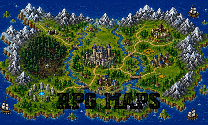 design pixel rpg map, tileset for your video game using tiled, rpg maker mv, mz