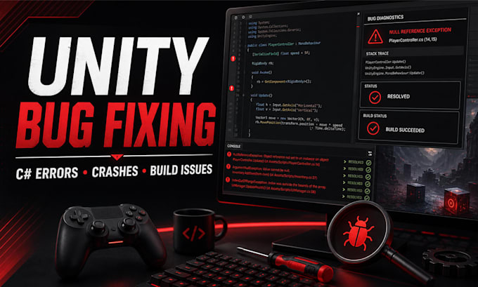 fix unity bugs errors crashes and optimize game performance