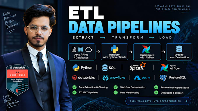 do etl, data pipeline, and data engineering projects