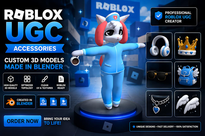 create ugc, blender, 3d model, roblox wearable