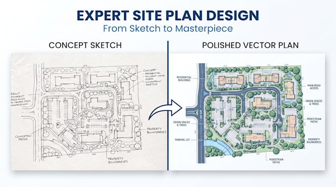 illustrate professional site plan subdivision plan cadastral map and vector art