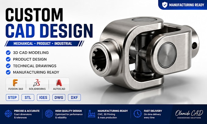 design a mechanical part or product in parametric 3d cad