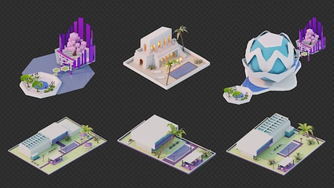 design custom roblox game map environment city low poly roblox map builder