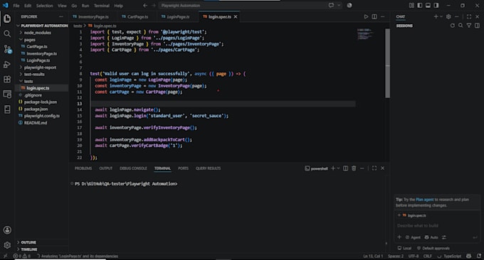 test your website manually and with playwright automation