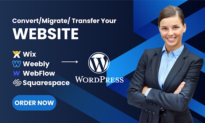 convert, clone or transfer wix, weebly, webflow, squarespace to wordpress