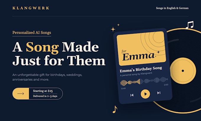 create a personalized song for your special occasion