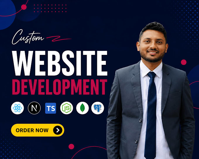 do full stack website development react next node developer