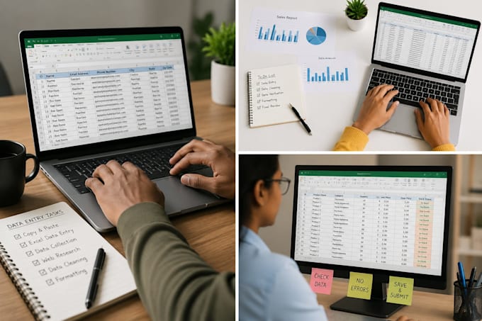 data entry and website buliding