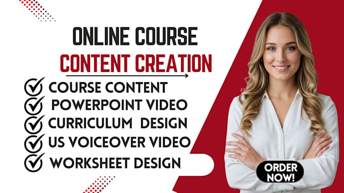 create online course content ppt voiceover script video curriculum design