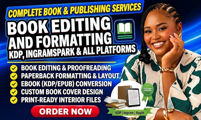 do book editing and formatting, layout, book cover design, paperback formatting