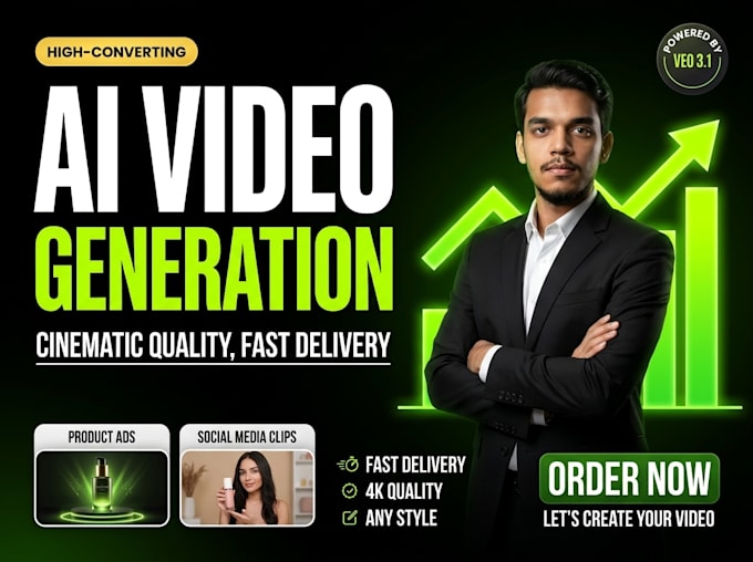 make full ai ad video or ai product visual by veo 3