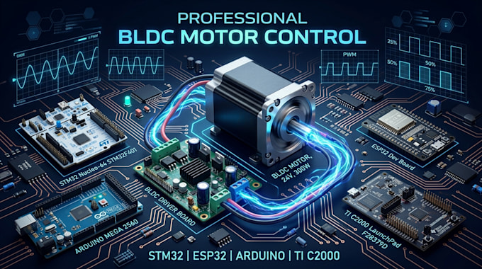 develop motor controller firmware for stm32 ti c2000 arduino and esp32