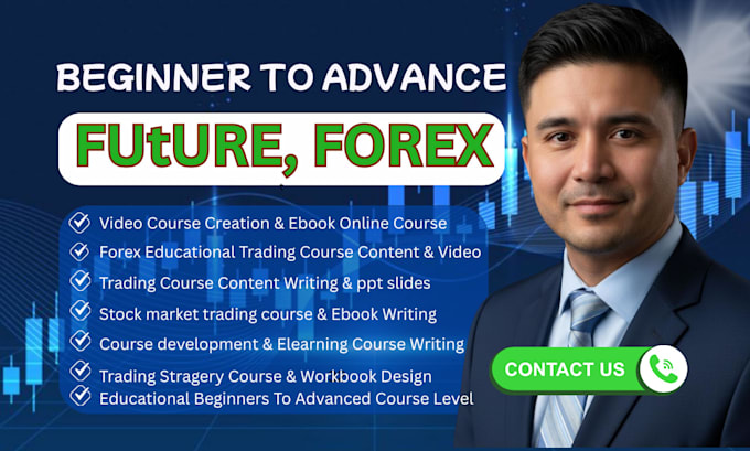 create forex trading course content, future trading course ebook, video course