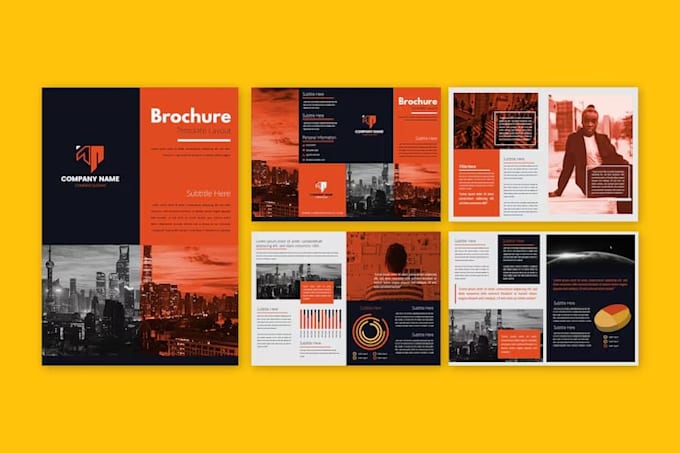 design a professional bifold or trifold brochure