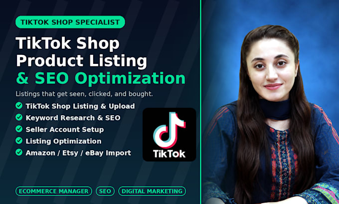do tiktok shop product listing, setup and SEO optimization