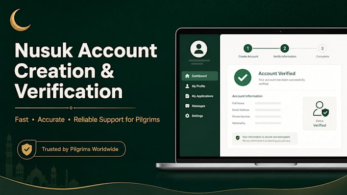create and verify your nusuk hajj account for pilgrims
