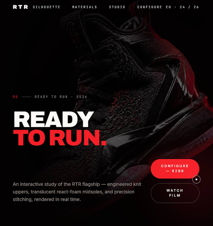 design and develop a modern responsive react landing page