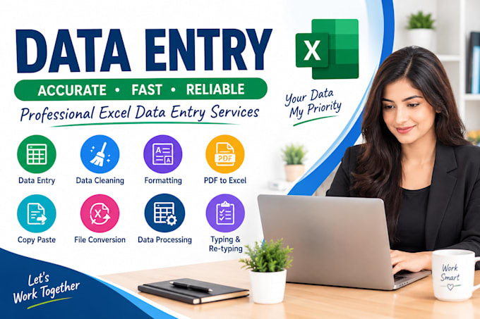 do excel data entry data cleaning and spreadsheet formatting