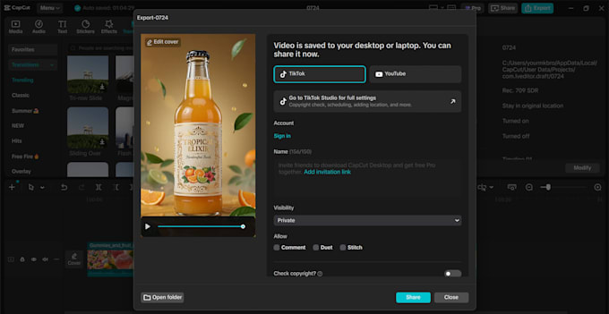 create a product videos
