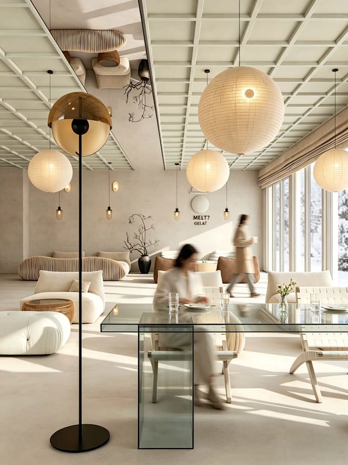create commercial and residential interior design and 3d rendering