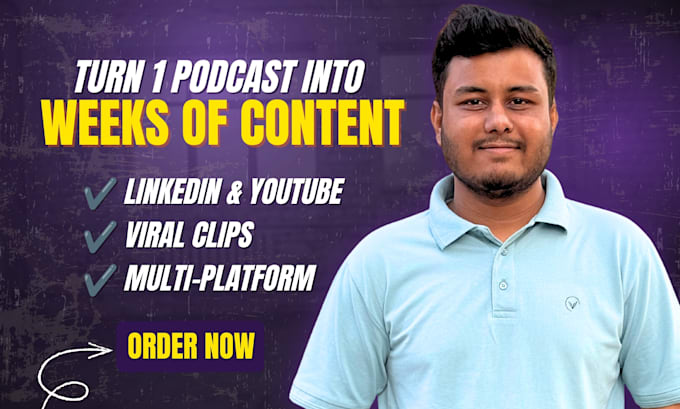 repurpose your podcast into linkedin and social clips