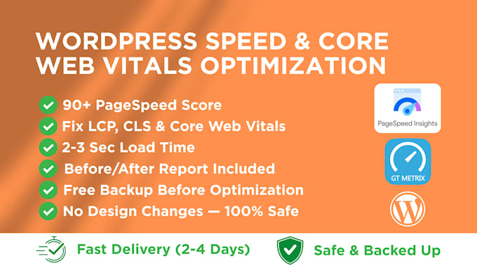 fix wordpress speed issues and optimize core web vitals, lcp, cls, ttfb