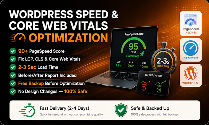 fix wordpress speed and optimize pagespeed and core web vitals