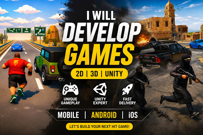 be your unity game developer for 2d 3d multiplayer game development