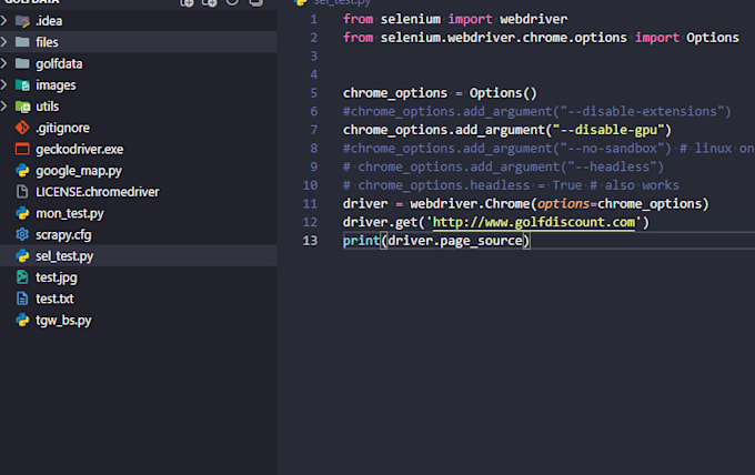 scrape and extract web data using python, scrapy, or selenium