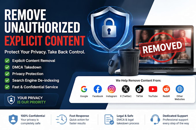 remove unauthorized explicit content from online platforms