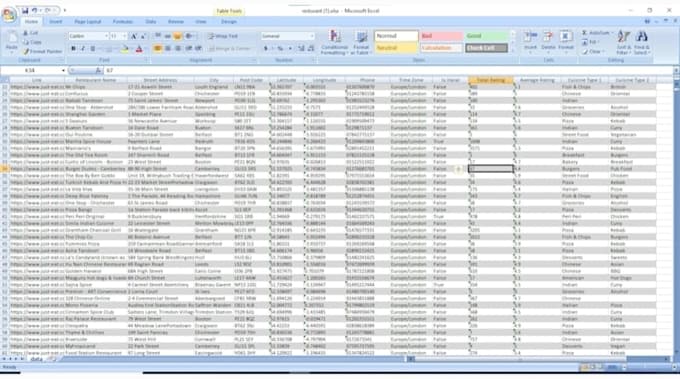 do excel data entry PDF to excel word to excel