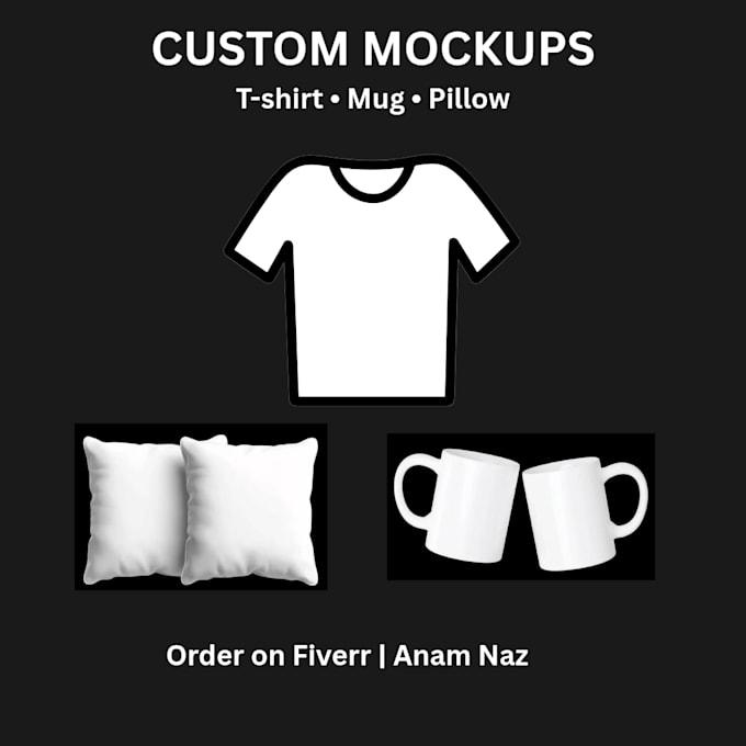 create realistic tshirt mug pillow mockups for your brand