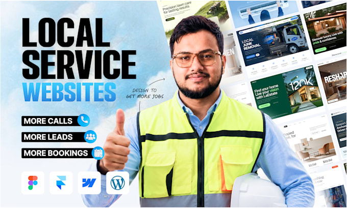 design a high converting local service business website in figma
