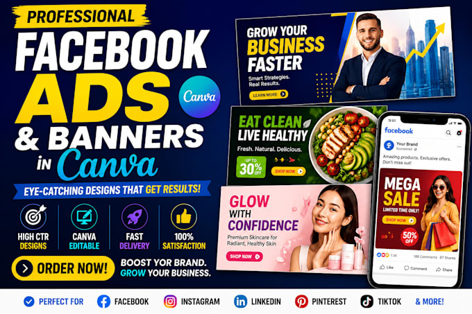 facebook ads and banners in canva