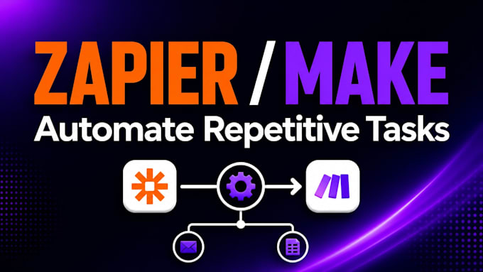 automate repetitive tasks with zapier or make