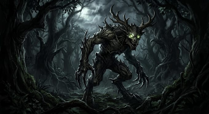 illustrate horror monsters and characters for you