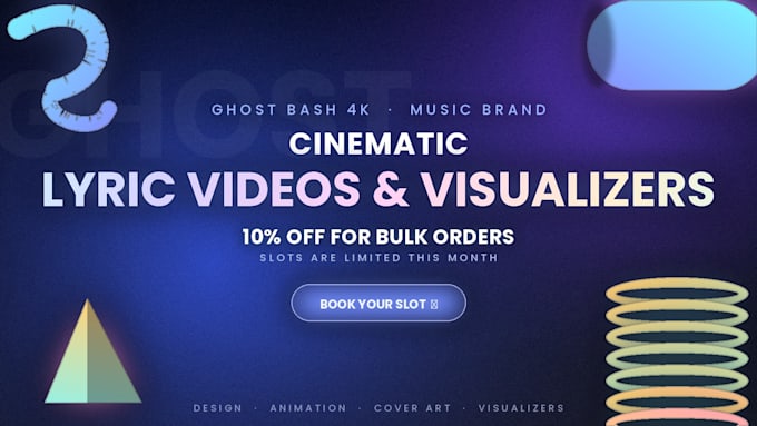 create a custom 4k music visualizer and animated lyric video