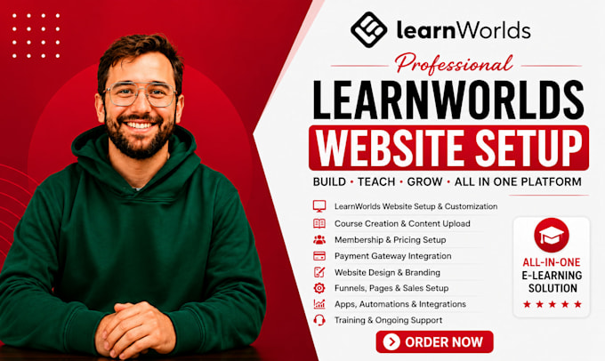 setup learnworlds website design learnworld course curriculum upload kajabi
