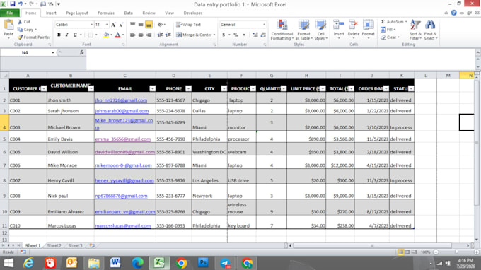 provide accurate data transcription and copy typing services